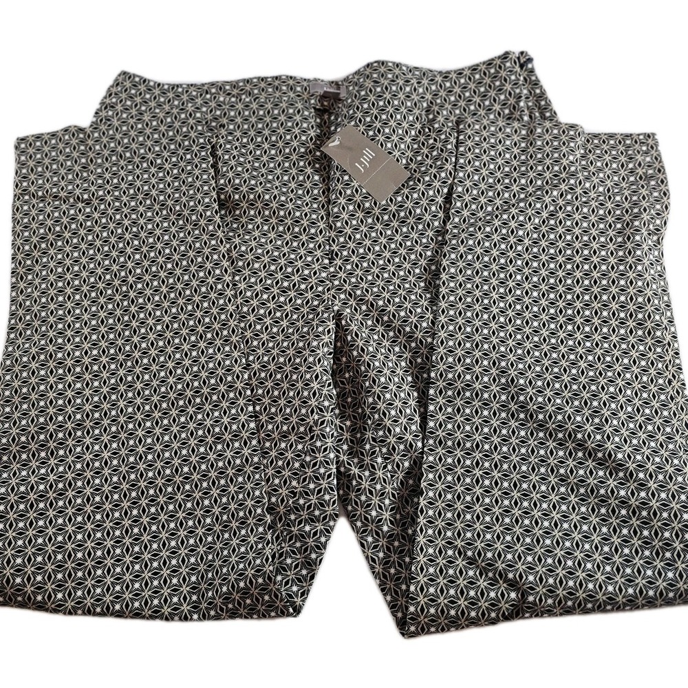 NWT J.Jill Pants Womens 10 Cotton Stretchy Pull-On‎ Blkstargeo Soft $69 Retail